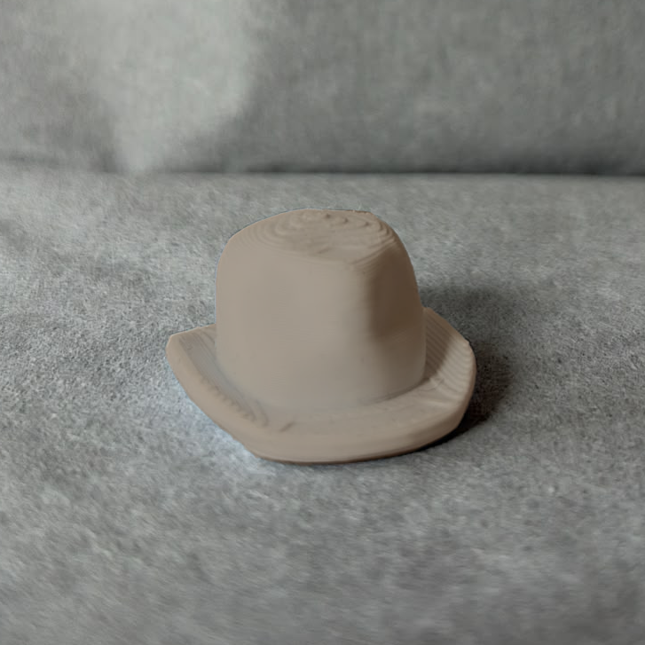 Weiße Ventilkappe in Form eines Cowboyhuts